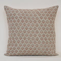 Brooke Grey Linen Block Print Pillow Cover