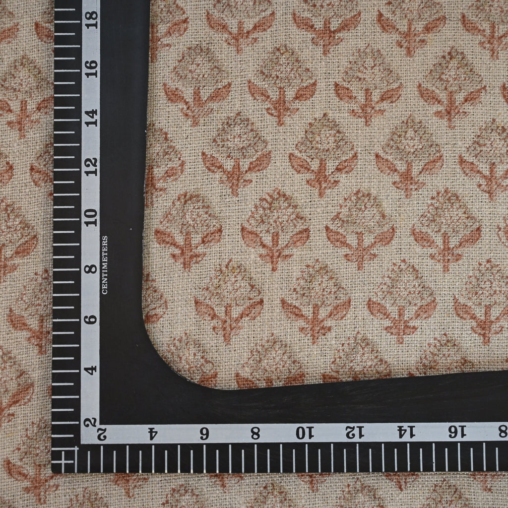 Brooke Grey Linen Block Print Pillow Cover