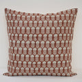 Vivian  Rust Linen Block Print Pillow Cover