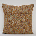 Vanessa  Rust  Linen Block Print Pillow Cover