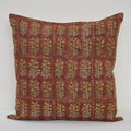 Diana Mustard Linen Block Print Pillow Cover