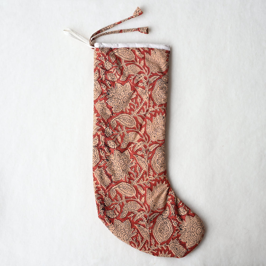 Rustic Floral Holiday Stocking