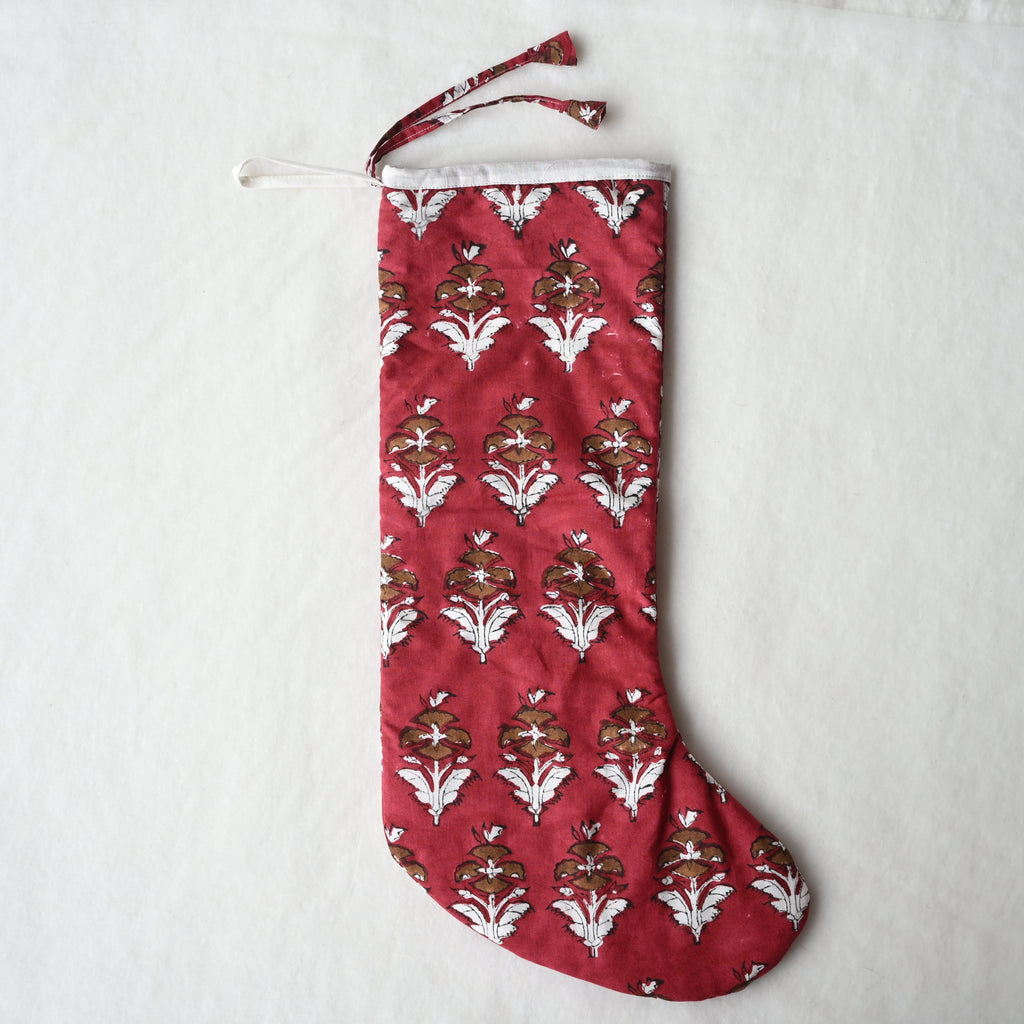 Mughal Booti Block Print Stocking