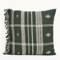 Scott Artisanal Green Fringed Cushion