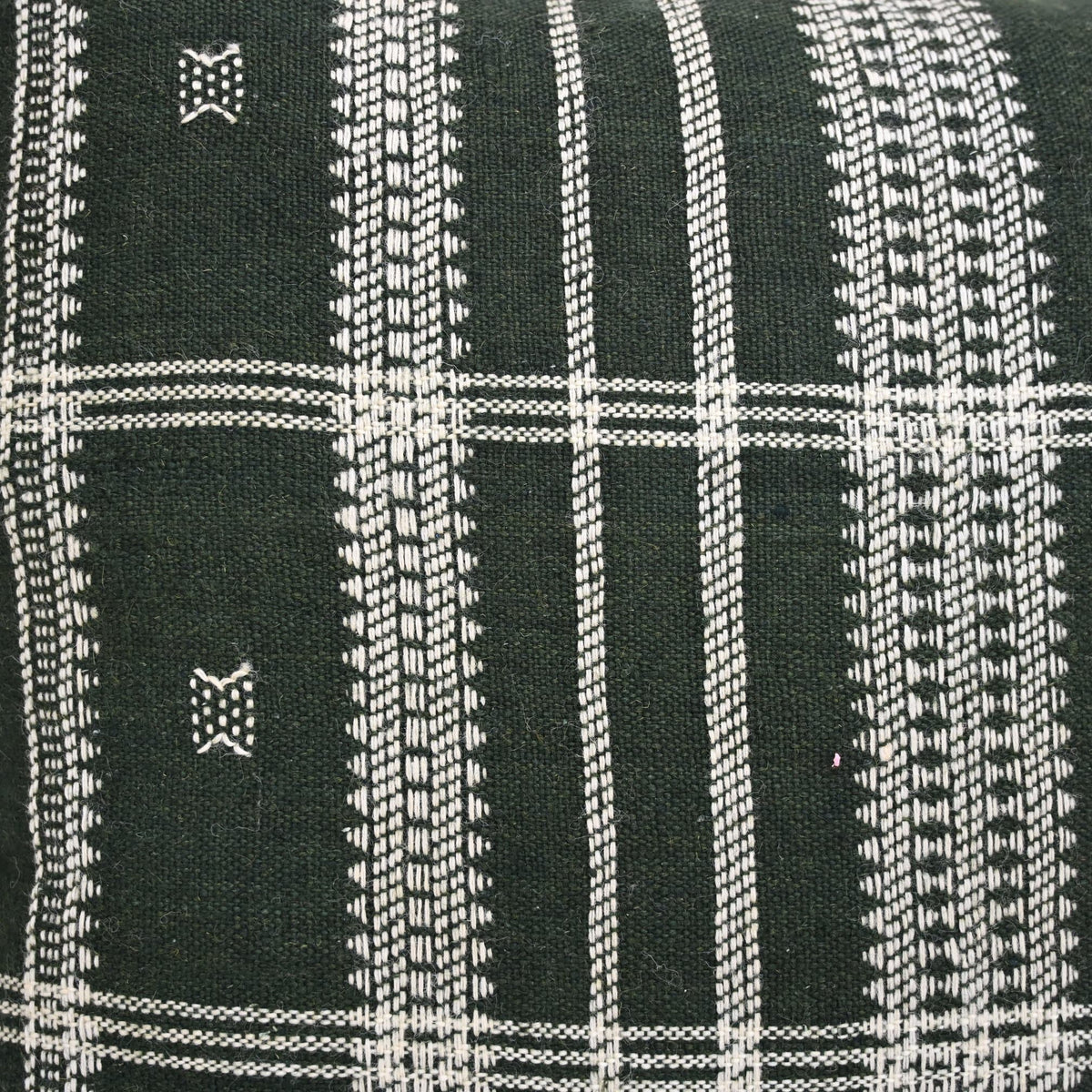 Scott Artisanal Green Fringed Cushion