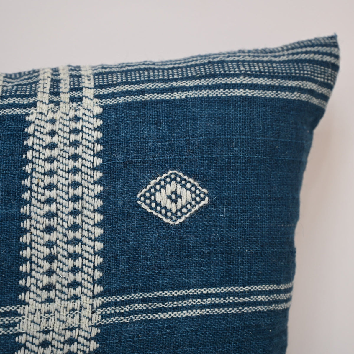 Walter Navy Fringed Cushion Cover