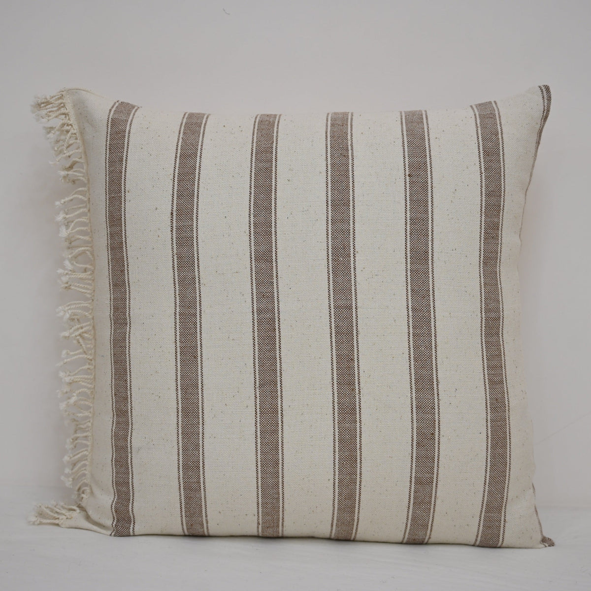 Maverick Rustic Cocoa Stripe Cushion
