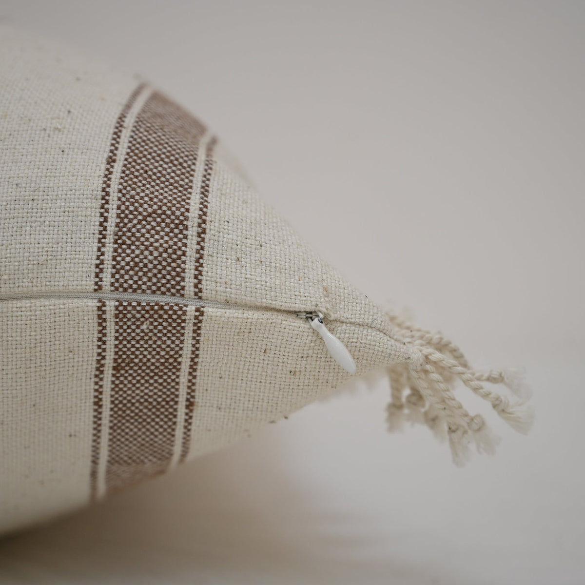 Maverick Rustic Cocoa Stripe Cushion