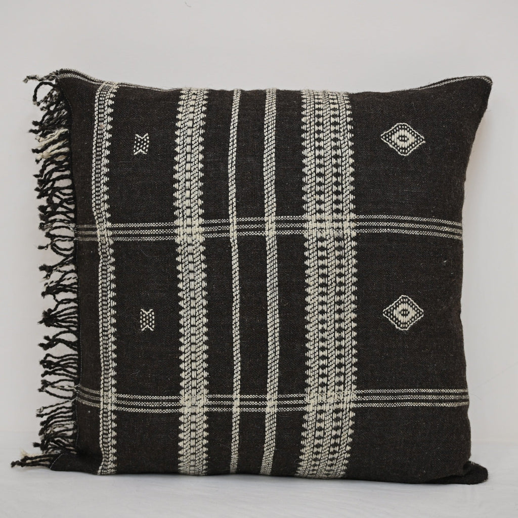 Dennis Black And White Stripe Cushion