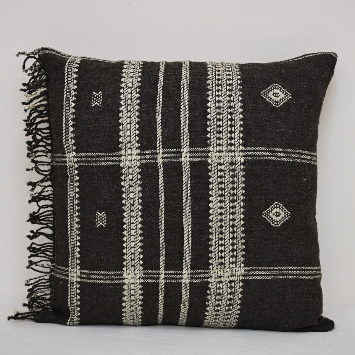 Dennis Black And White Stripe Cushion