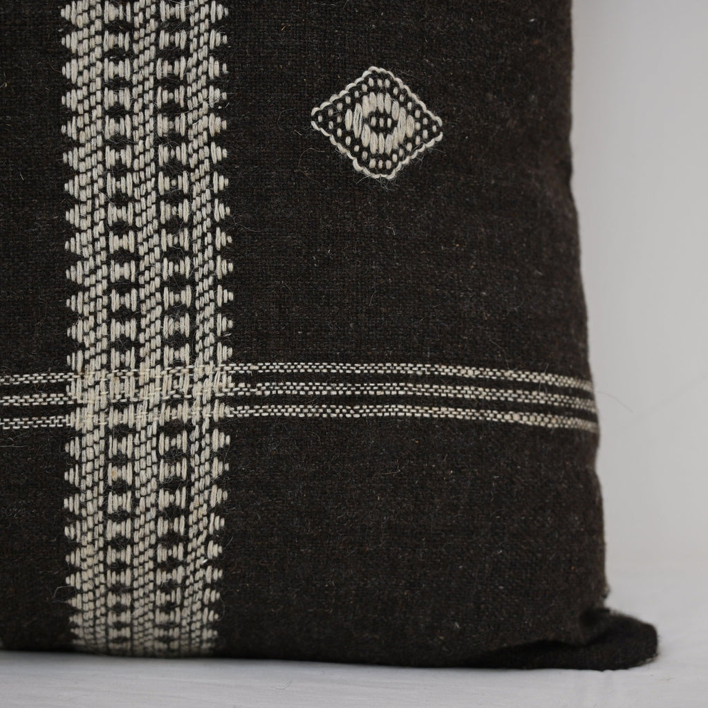 Dennis Black And White Stripe Cushion