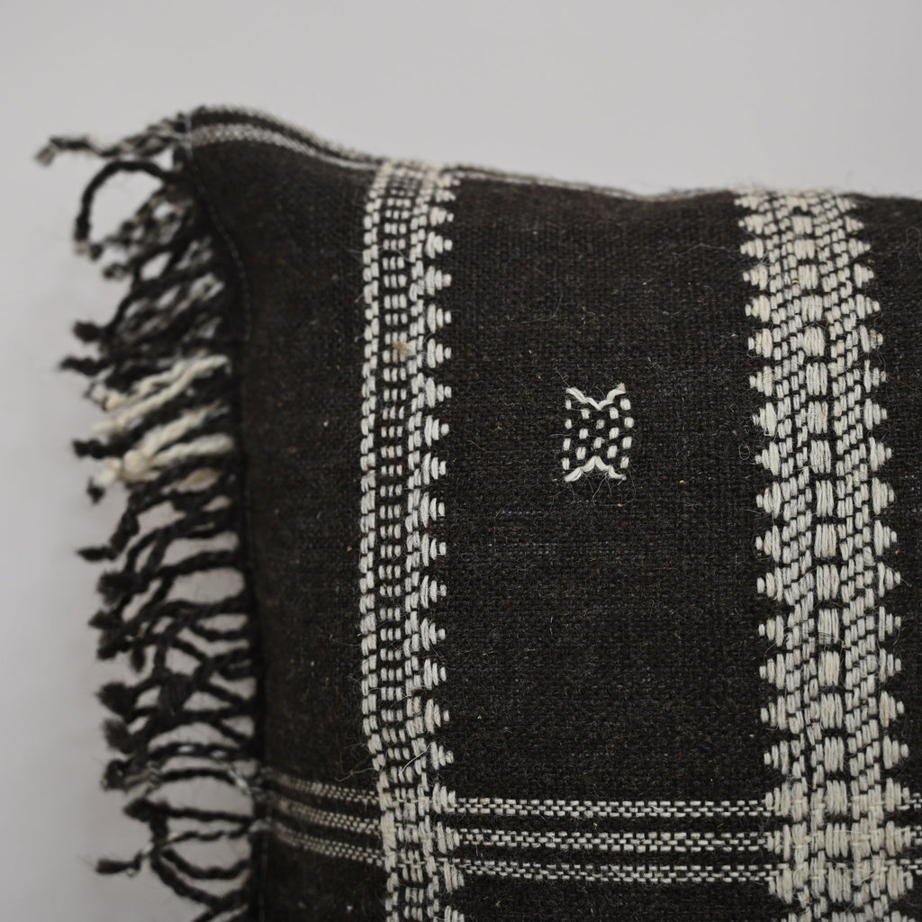 Dennis Black And White Stripe Cushion