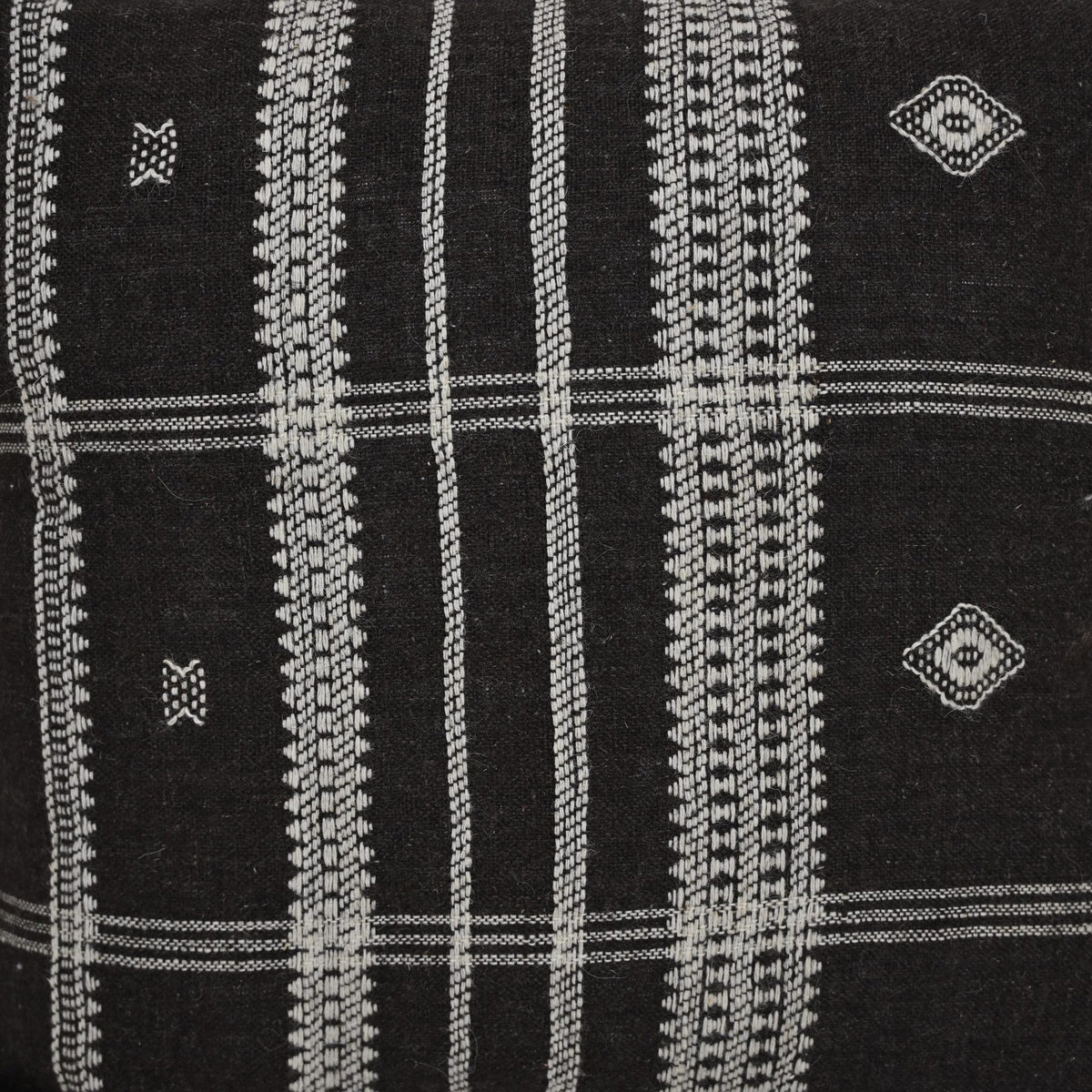 Dennis Black And White Stripe Cushion