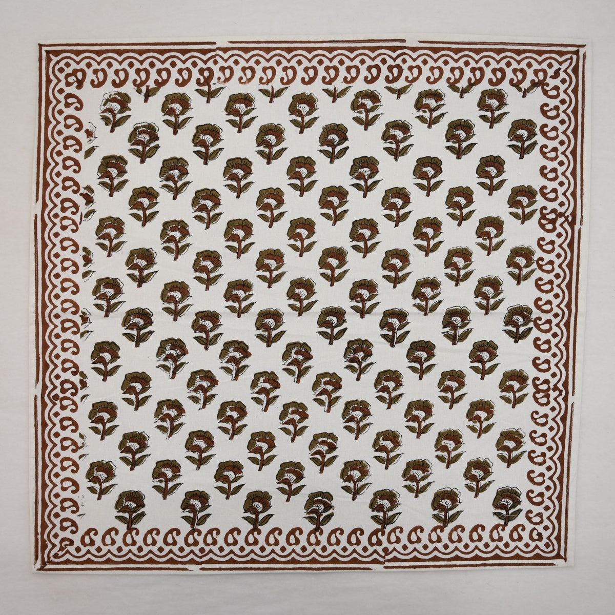 Chestnut Floral Paisley Dinner Napkin