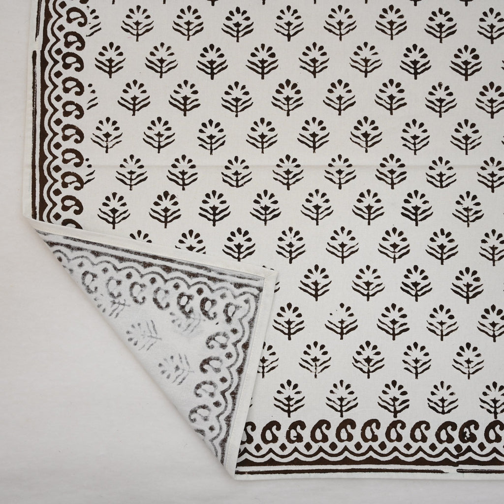 Blackish Brown Motif Dinner Napkin