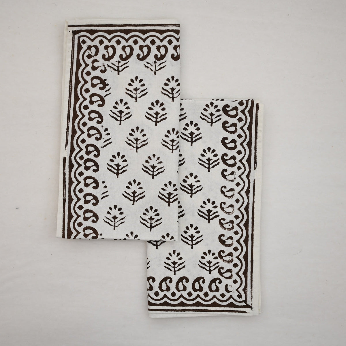 Blackish Brown Motif Dinner Napkin