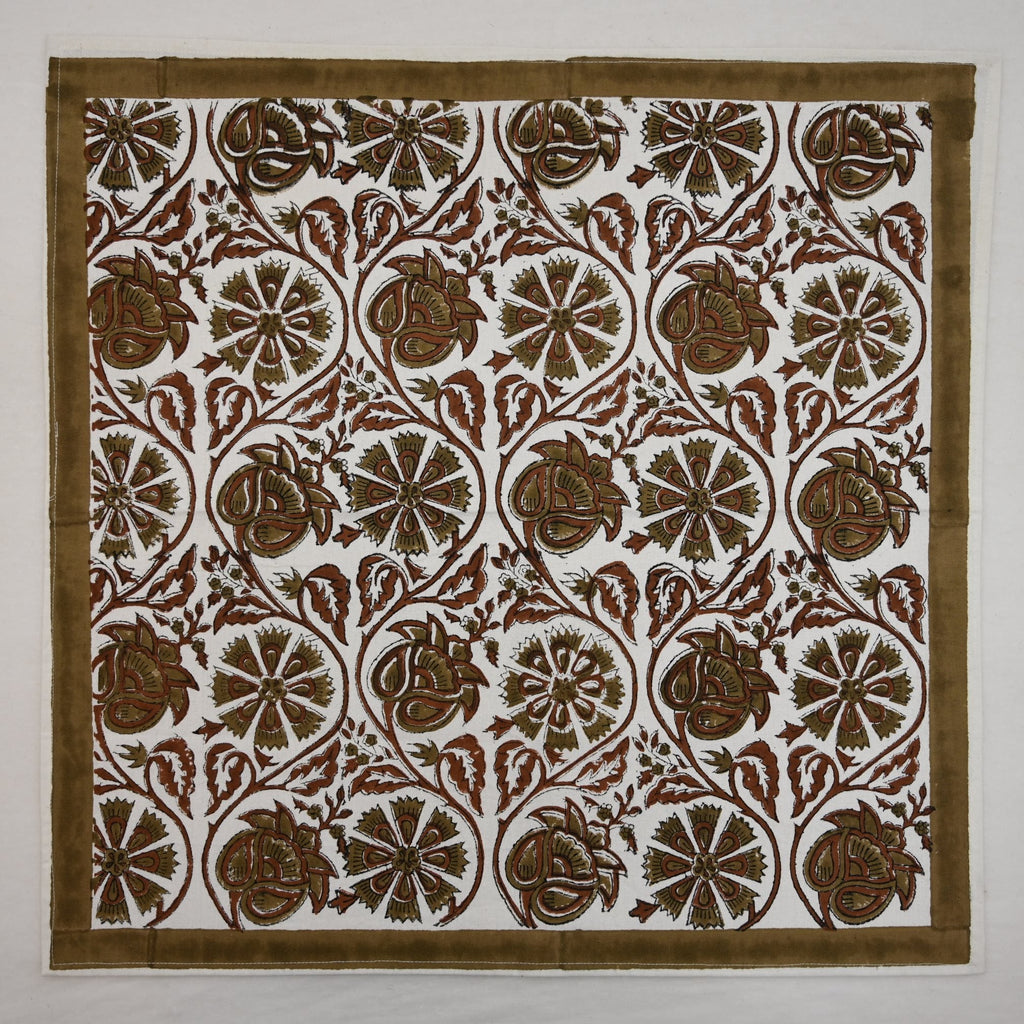 Moss Green Medallion Table Napkin