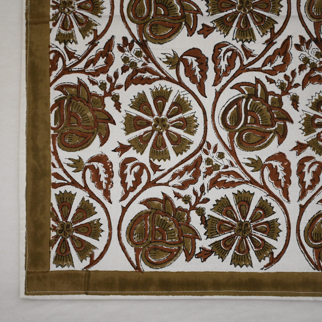 Moss Green Medallion Table Napkin