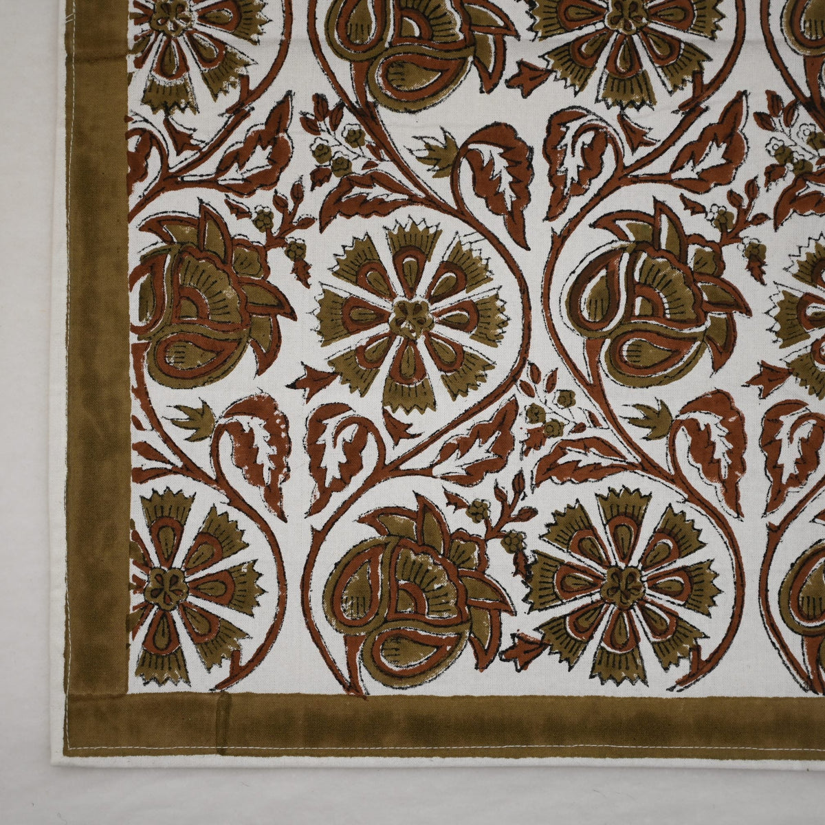 Moss Green Medallion Table Napkin
