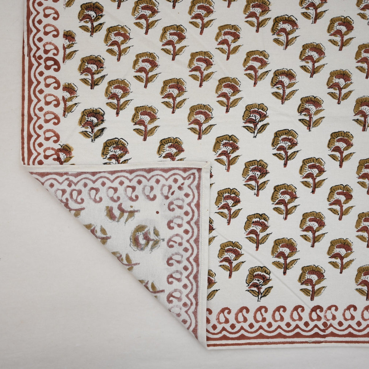 Spice Floral Motif Dinner Napkin