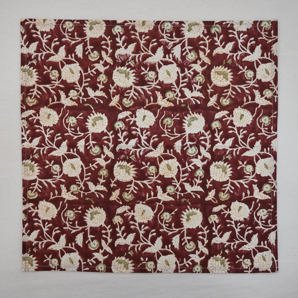 Merlot Floral Vine Table Napkin