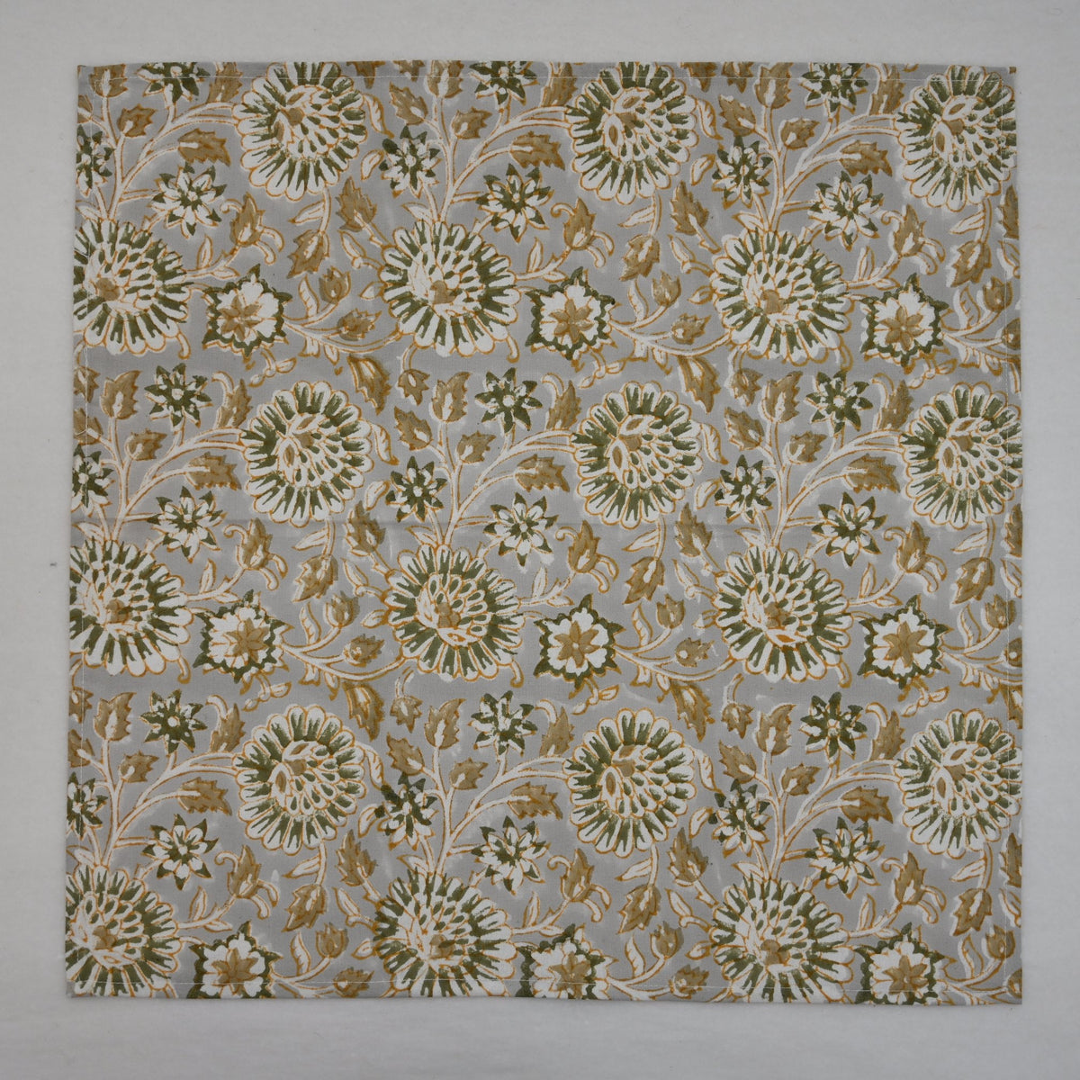 Slate Botanical Cotton Dinner Napkin