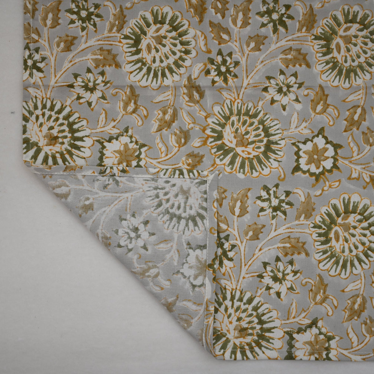 Slate Botanical Cotton Dinner Napkin