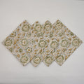 Slate Botanical Cotton Dinner Napkin