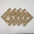 Moss Green Floral Cloth Napkin