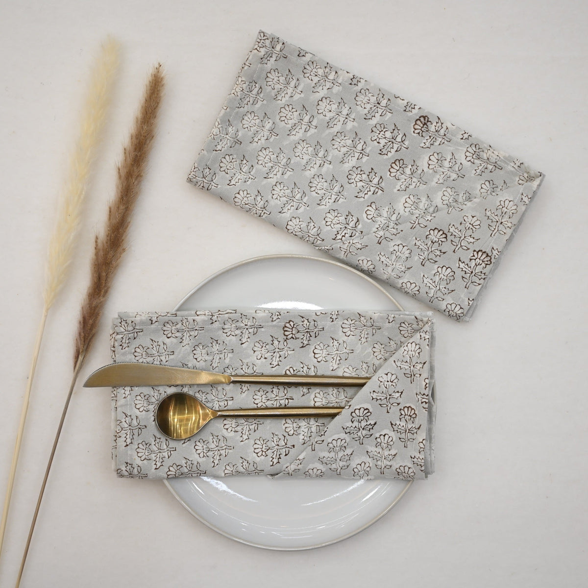 Espresso Floral Cloth Napkin