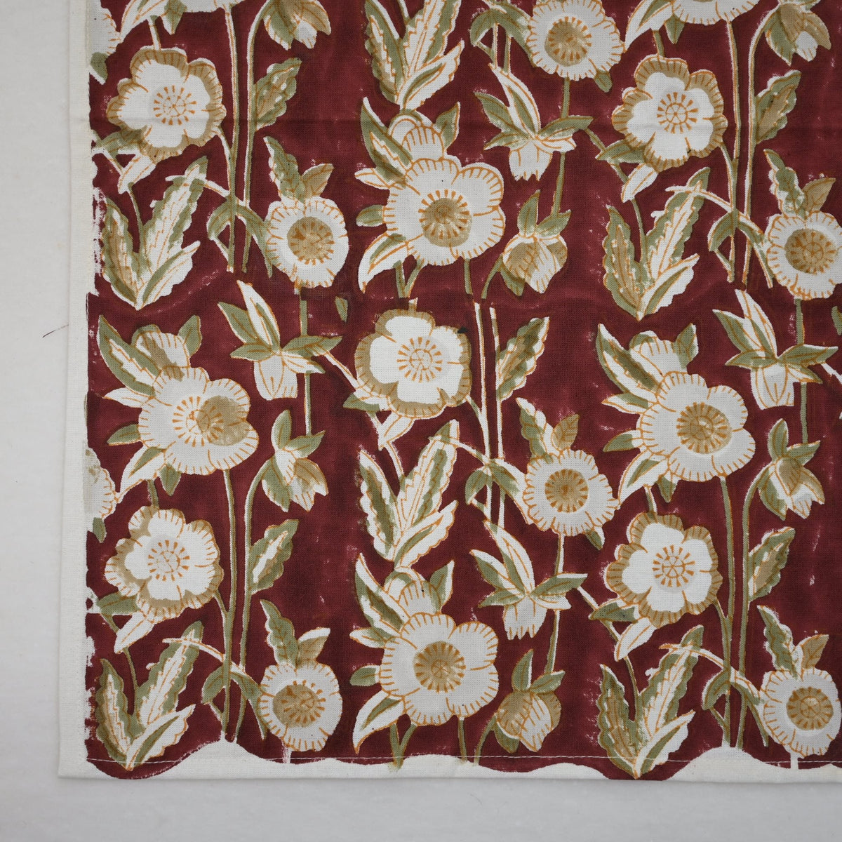 Vintage Maroon Floral Dinner Napkin