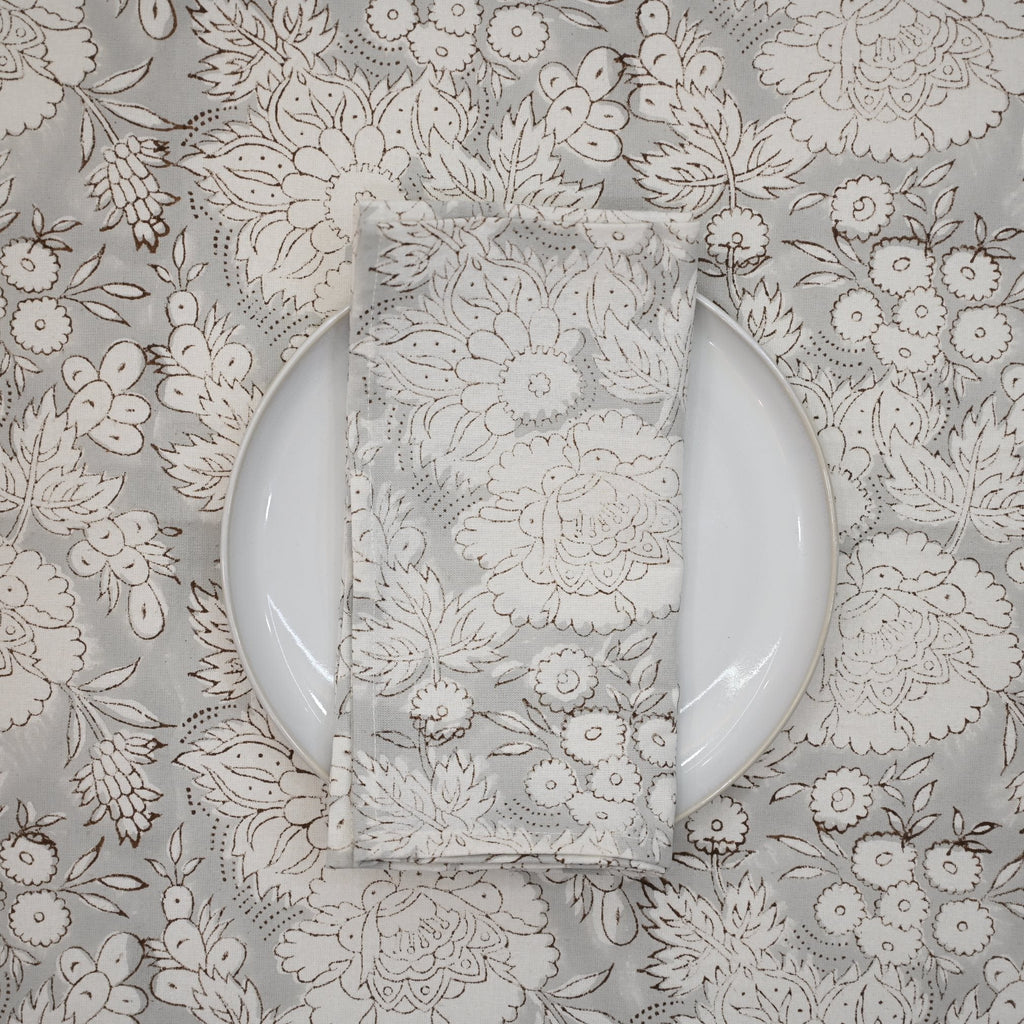 Light Grey Botanical Table Napkin
