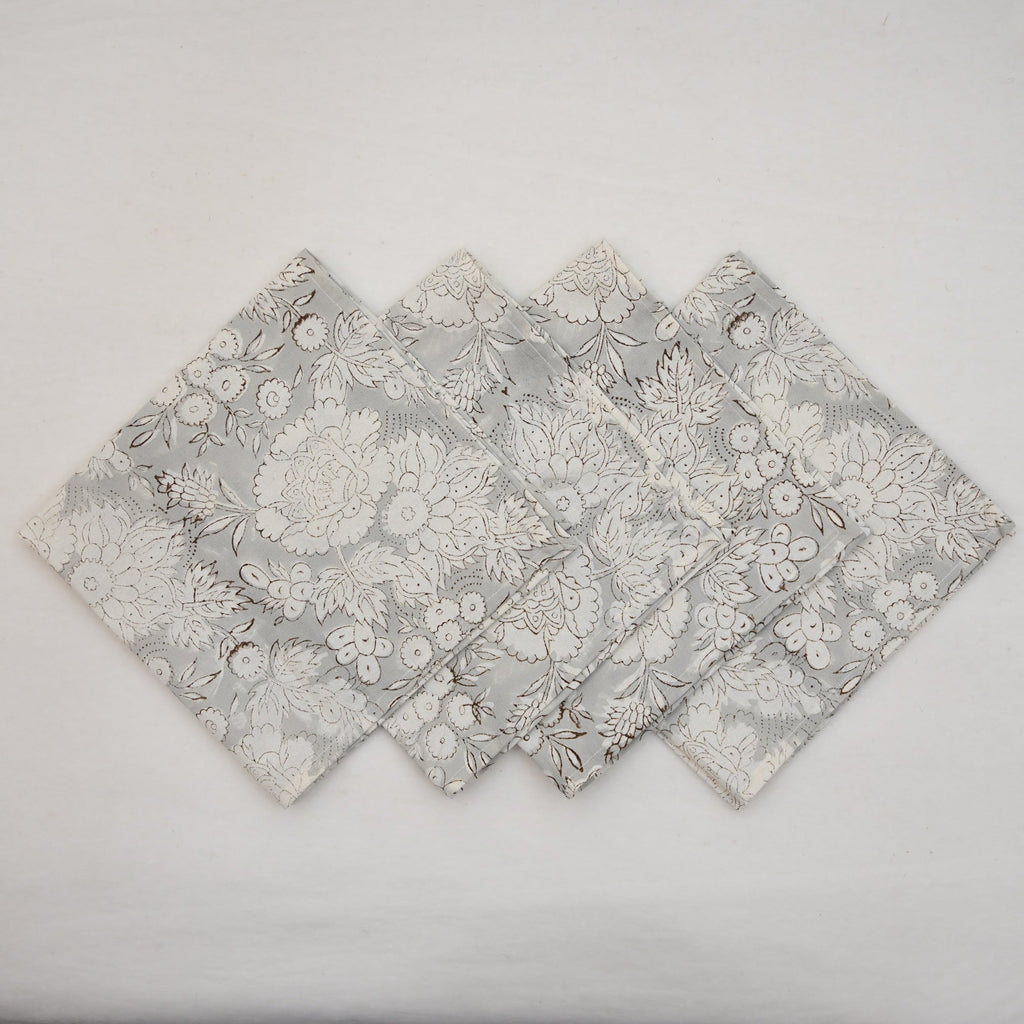 Light Grey Botanical Table Napkin
