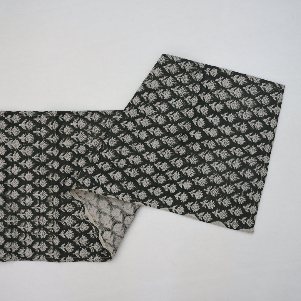Arova Charcoal Cotton Table Runner