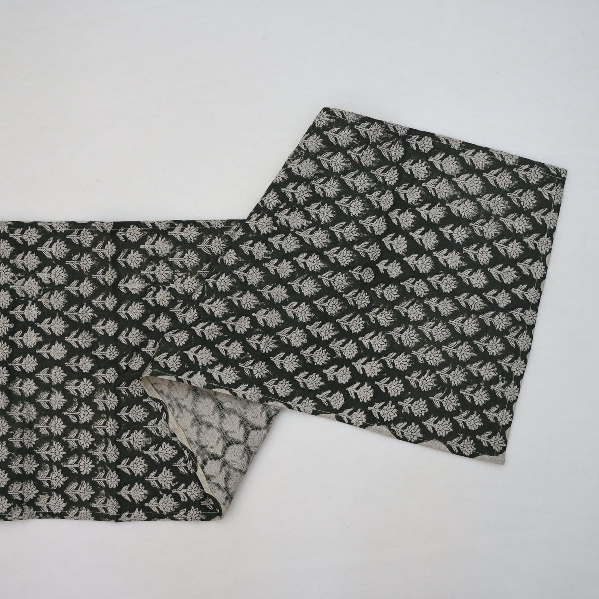 Arova Charcoal Cotton Table Runner