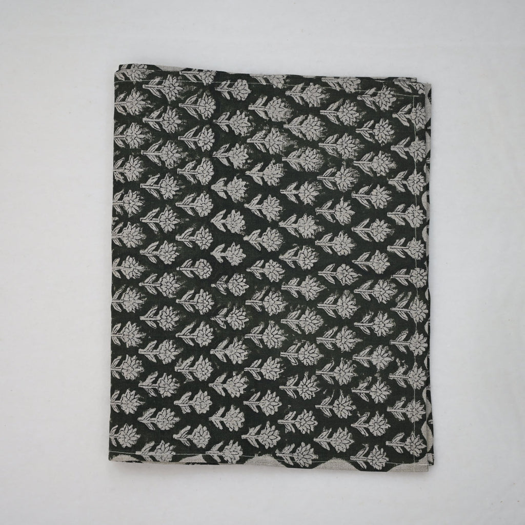 Arova Charcoal Cotton Table Runner