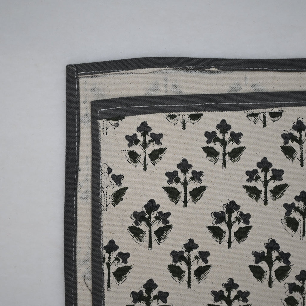 Nevle Black Cotton Table Runner