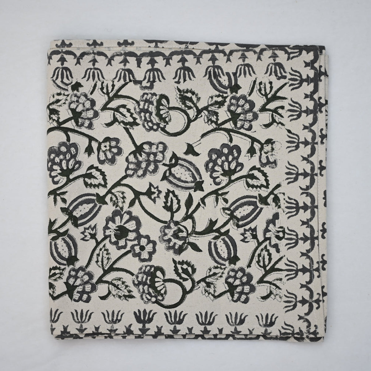 Aroiv Forest Green Cotton Table Runner