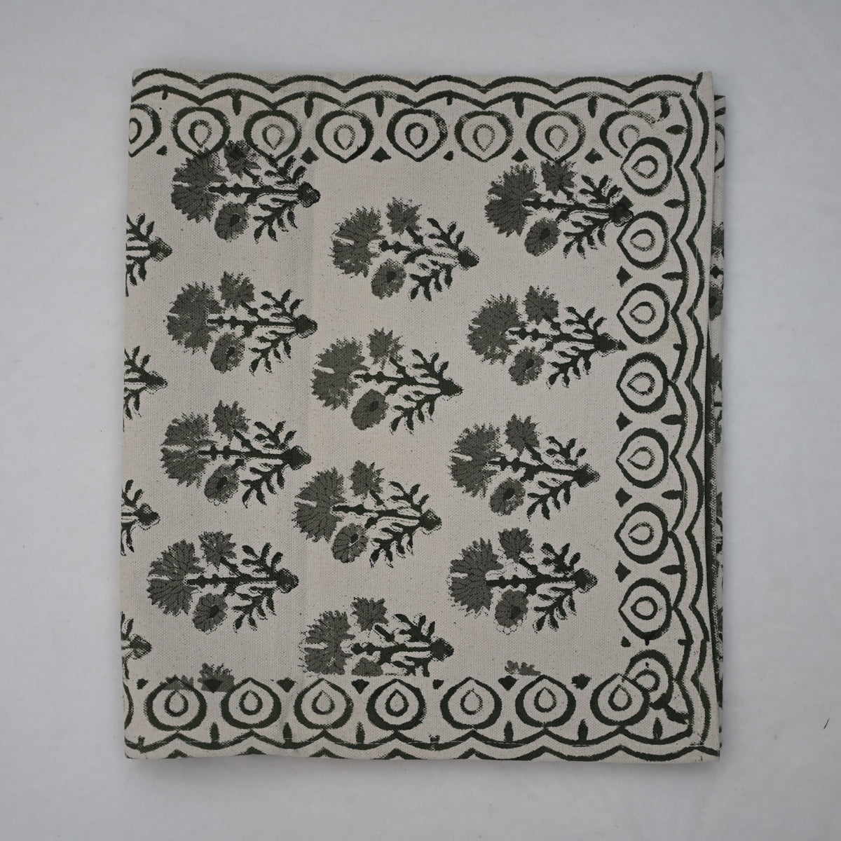 Nevas Slate Cotton Table Runner