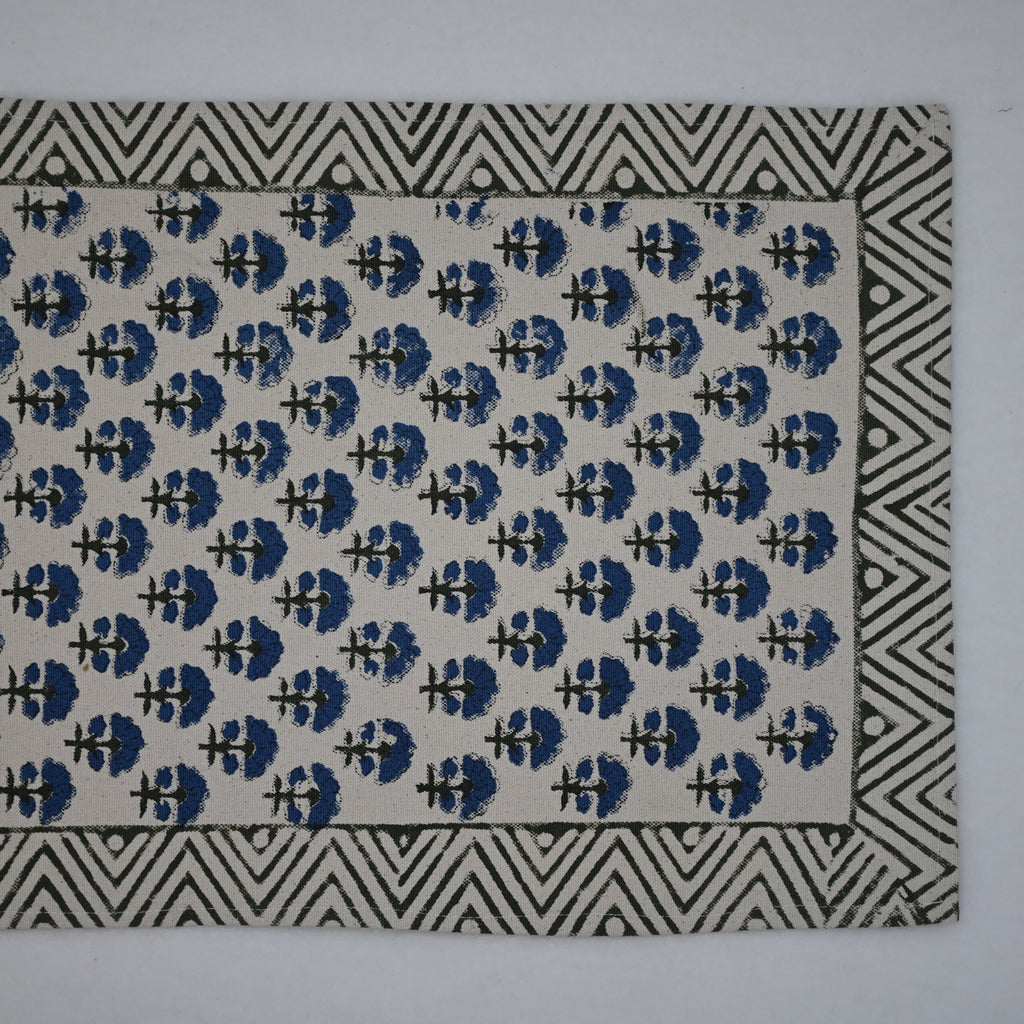 Arave Indigo Cotton Table Runner