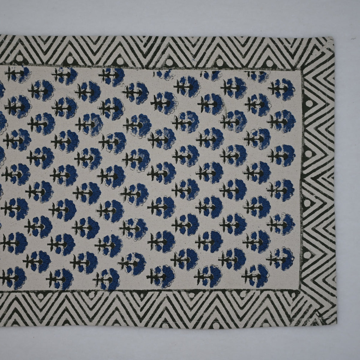 Arave Indigo Cotton Table Runner