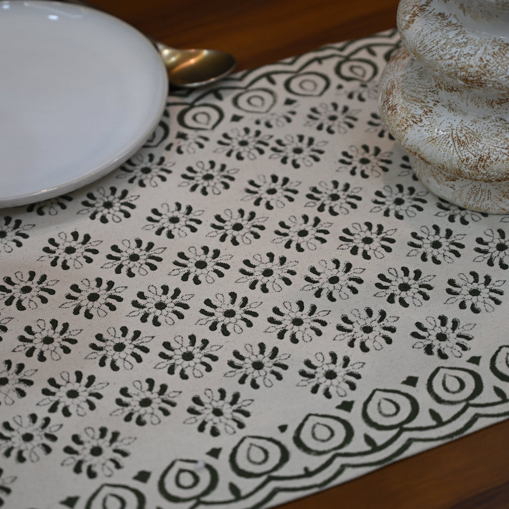 Navol  Ivory Cotton Table Runner