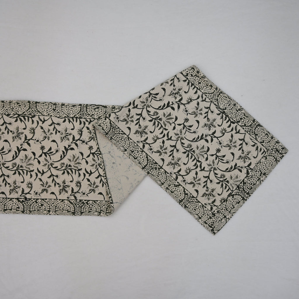 Aroil Olive Cotton Table Runner