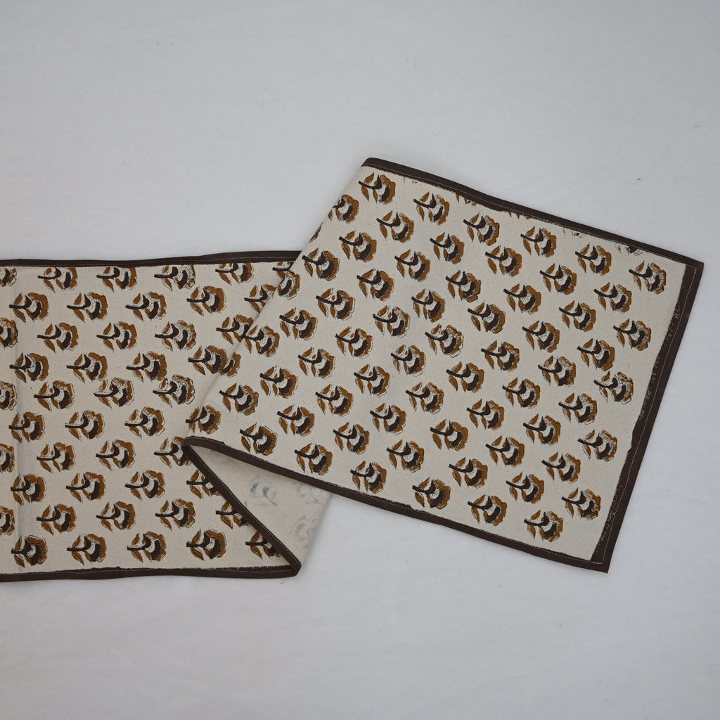 Orvat Chocolate Cotton Table Runner