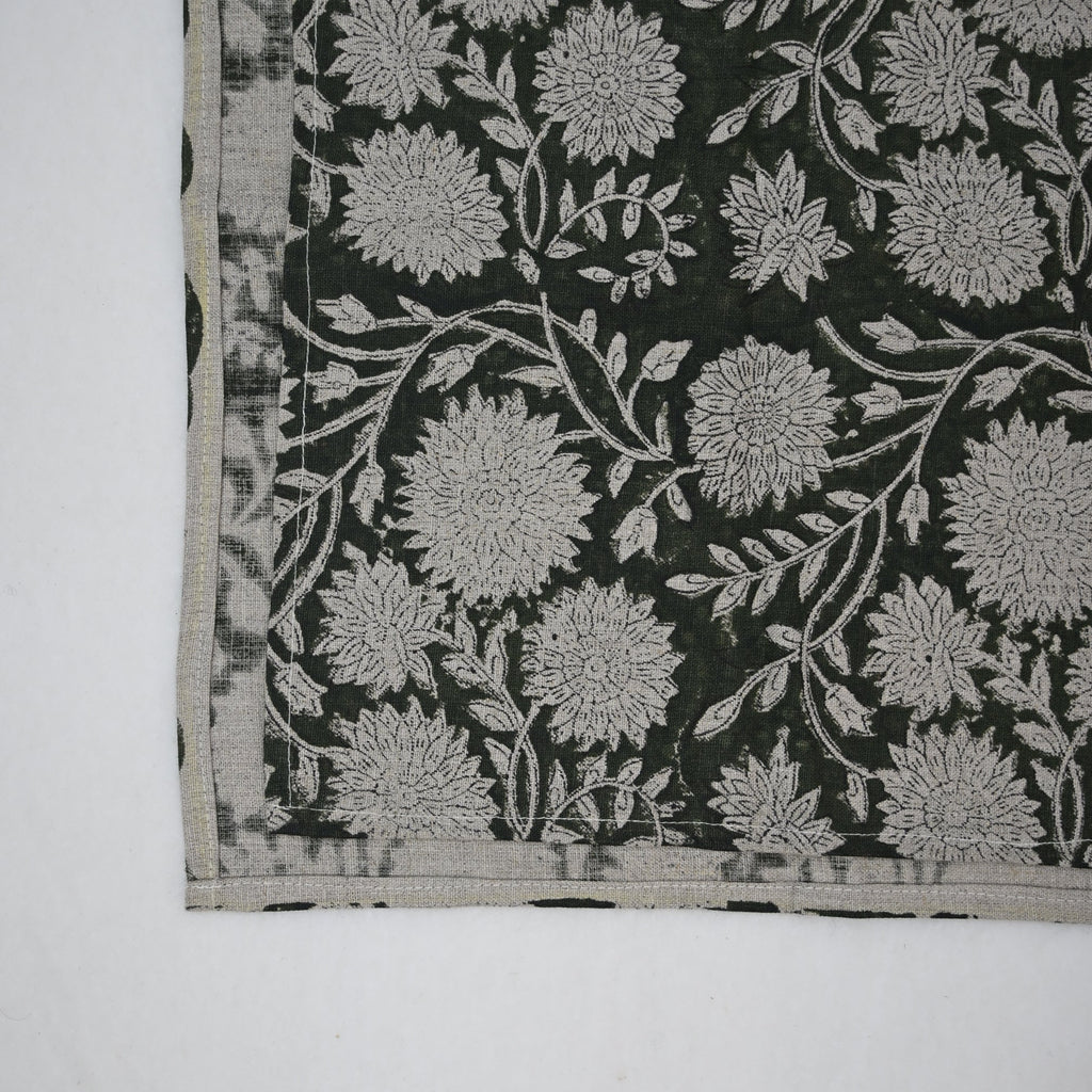 Aleva Silver Cotton Table Runner