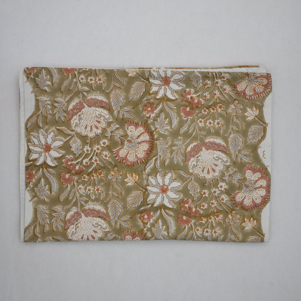 Nalev Peach Cotton Table Runner