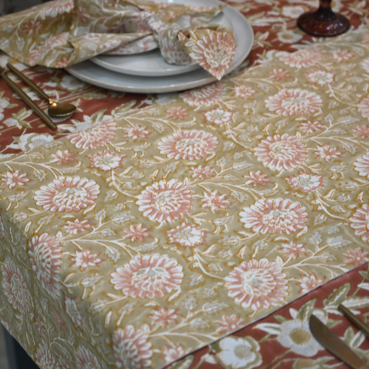 Aroiv Ivory Cotton Table Runner