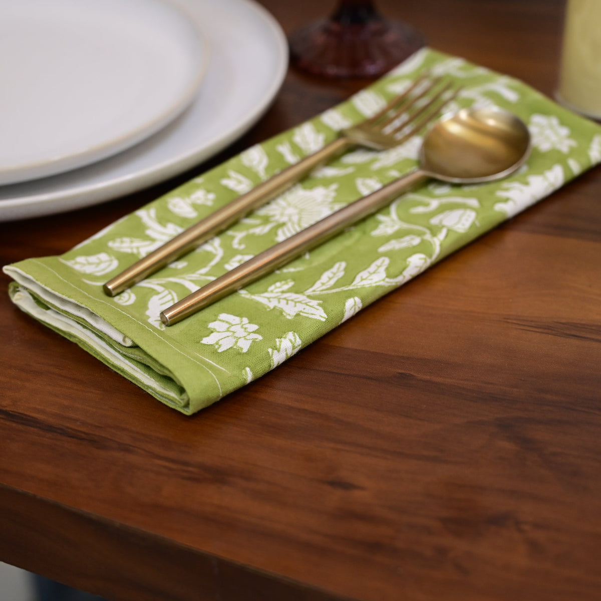 Austin Floral Print Dinner Napkin