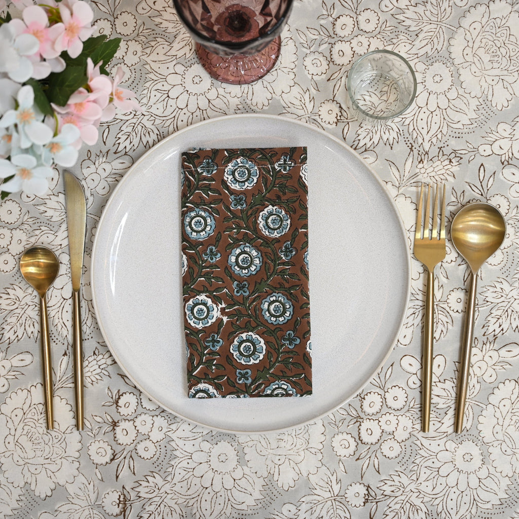 Nolan Floral Booti Dinner Napkin