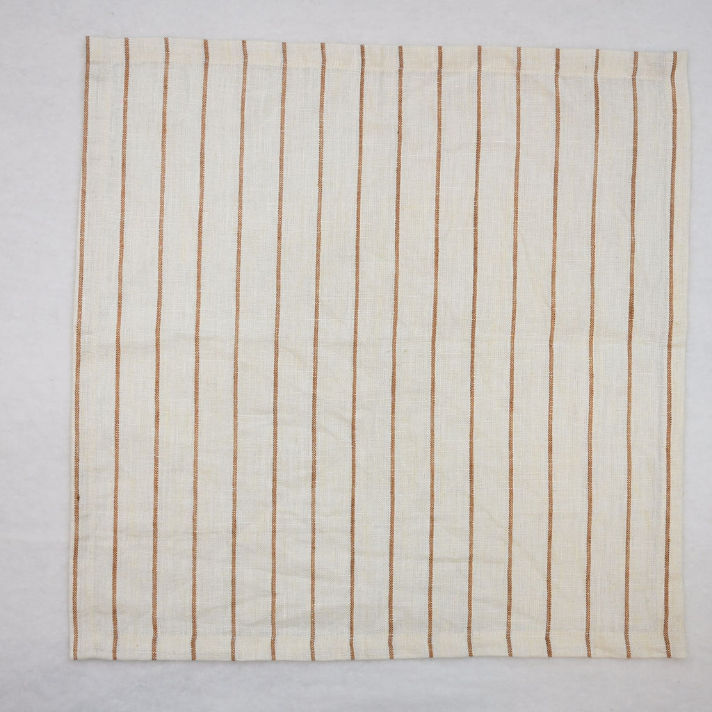 Jude Striped Linen Dinner Napkin